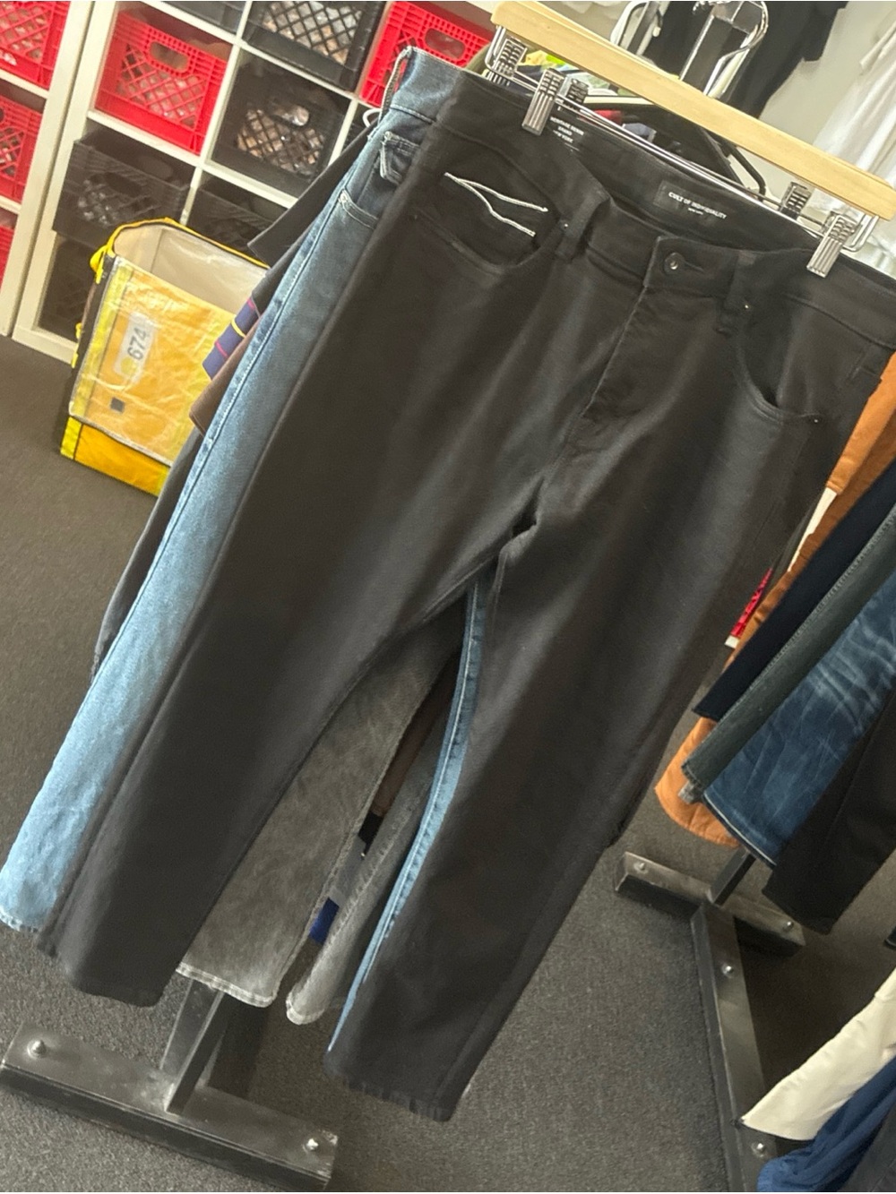 Cult of Individuality Men's Rebel Straight Black Denim Stretch Jeans W 36"×L 32"